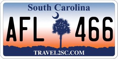SC license plate AFL466