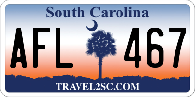 SC license plate AFL467