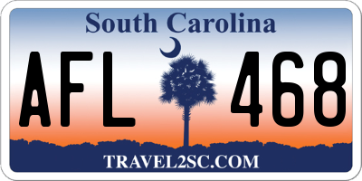 SC license plate AFL468