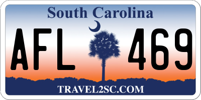 SC license plate AFL469