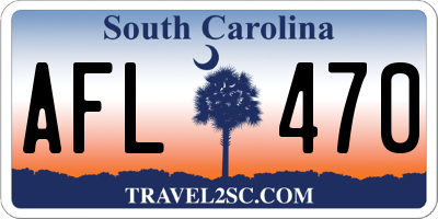 SC license plate AFL470