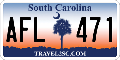 SC license plate AFL471