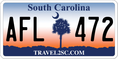 SC license plate AFL472