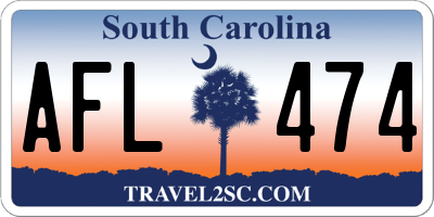 SC license plate AFL474