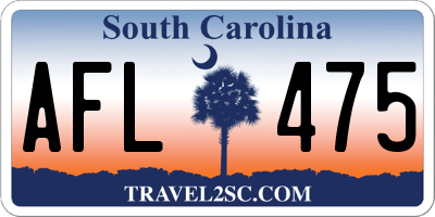 SC license plate AFL475