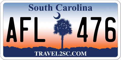 SC license plate AFL476