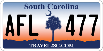 SC license plate AFL477