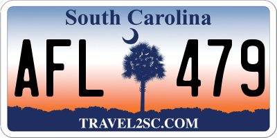 SC license plate AFL479