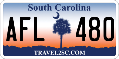 SC license plate AFL480