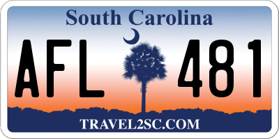 SC license plate AFL481