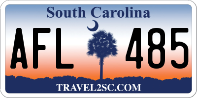 SC license plate AFL485
