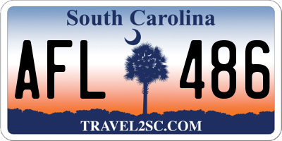 SC license plate AFL486