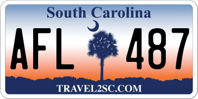 SC license plate AFL487