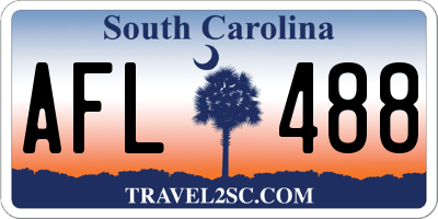 SC license plate AFL488