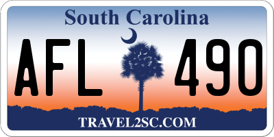 SC license plate AFL490