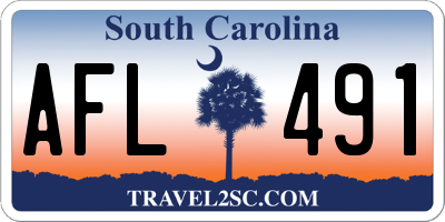 SC license plate AFL491
