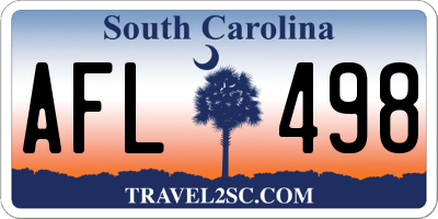 SC license plate AFL498