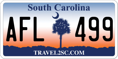 SC license plate AFL499