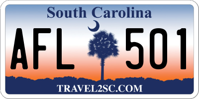 SC license plate AFL501