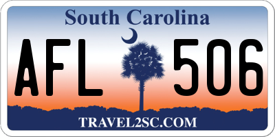 SC license plate AFL506