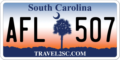 SC license plate AFL507