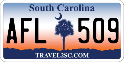 SC license plate AFL509