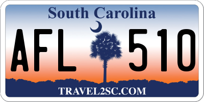 SC license plate AFL510