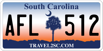 SC license plate AFL512