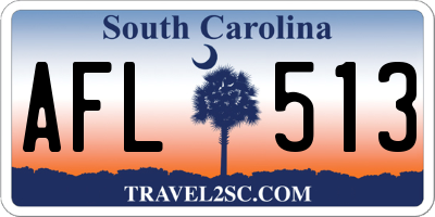 SC license plate AFL513
