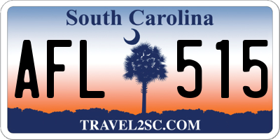 SC license plate AFL515
