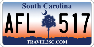 SC license plate AFL517