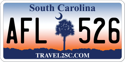 SC license plate AFL526
