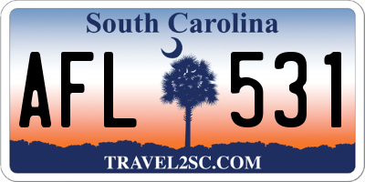 SC license plate AFL531