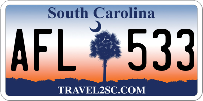 SC license plate AFL533