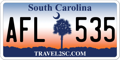 SC license plate AFL535