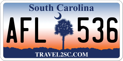 SC license plate AFL536