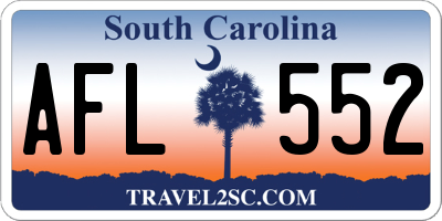 SC license plate AFL552
