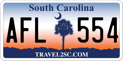SC license plate AFL554