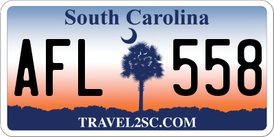 SC license plate AFL558
