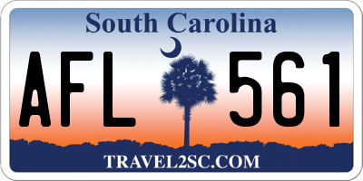 SC license plate AFL561
