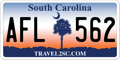 SC license plate AFL562