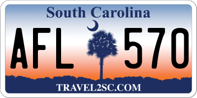 SC license plate AFL570