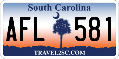 SC license plate AFL581