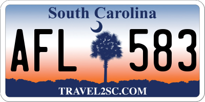 SC license plate AFL583