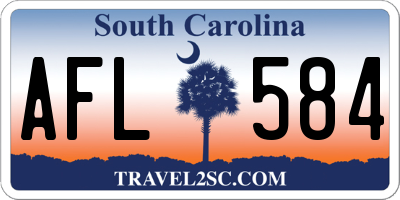 SC license plate AFL584