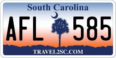 SC license plate AFL585