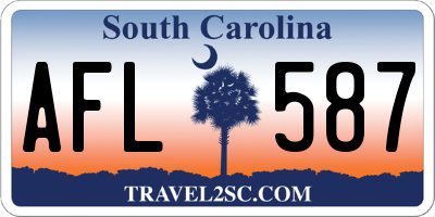 SC license plate AFL587
