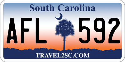 SC license plate AFL592