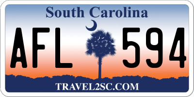 SC license plate AFL594