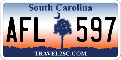 SC license plate AFL597